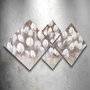 Wallity Conjunto de 4 Cuadros Decorativos de MDF Multicolor